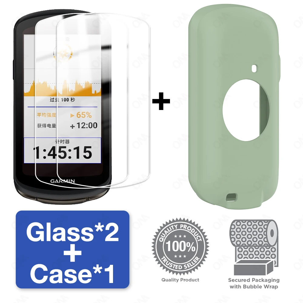 Dual-Layer Glass and Silicone Protective Case with Screen Protector Film