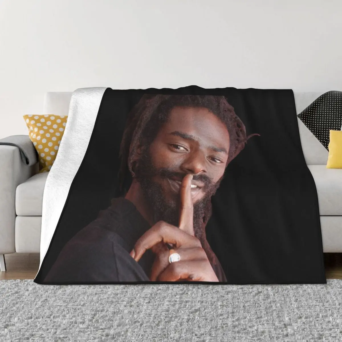 

Buju Banton Throw Blanket Furry Shaggy Stuffeds Blankets