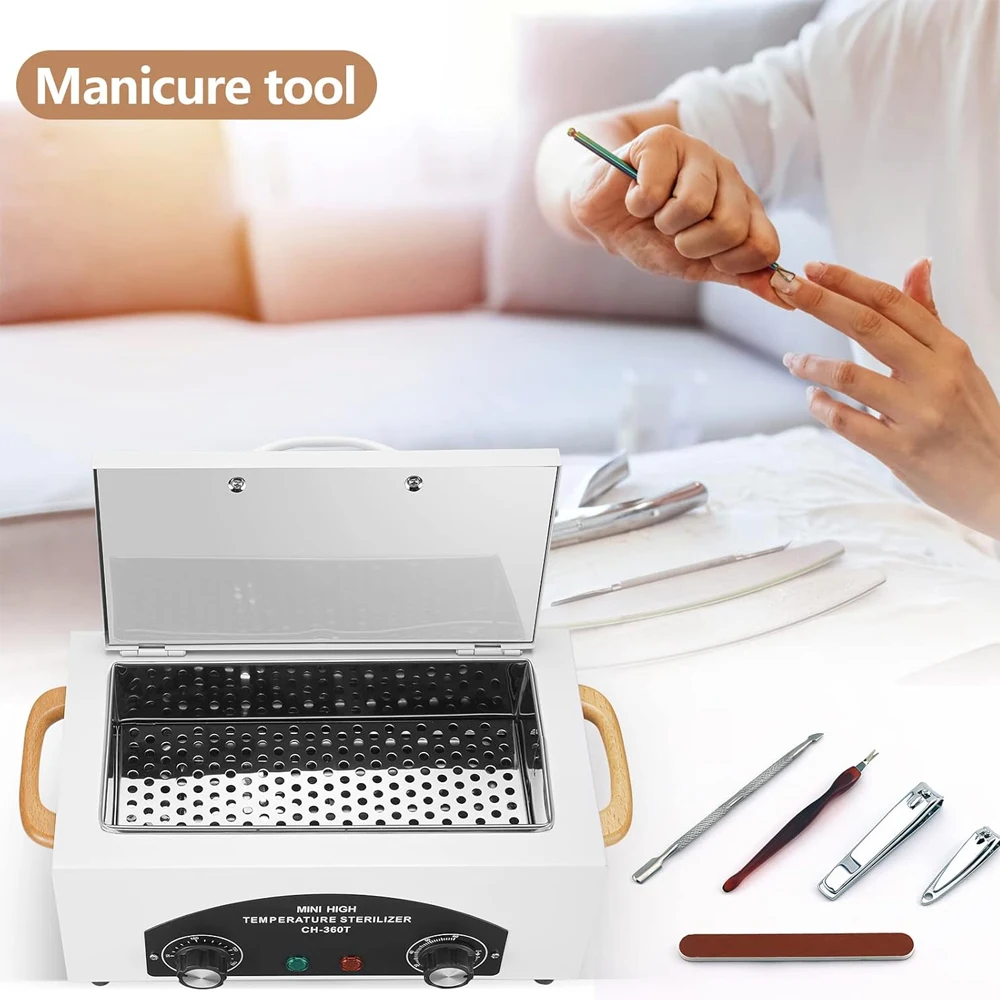 LINMANDA High Temperature Sterilizer 300W Nail Tool Sterilizer Dry Heat 1.5L Salon Equipment for Metal Tools