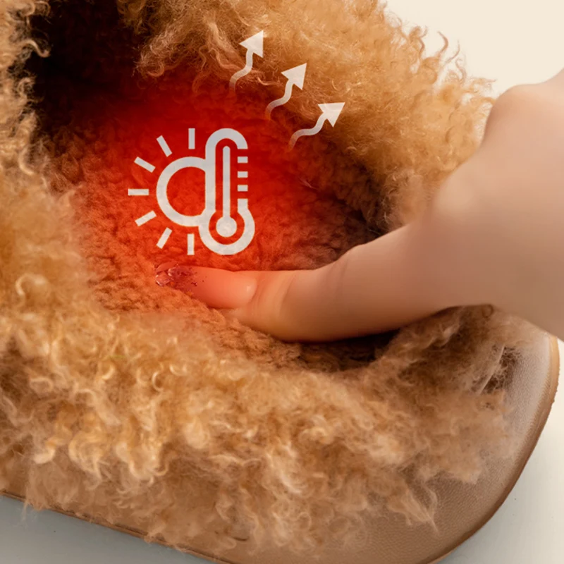 Funny Fluffy Cartoon Cotton Slippers Women Indoor Non Slip Lovely Home Shoes Woman Winter Soft Sole Warm Plush Slides Female