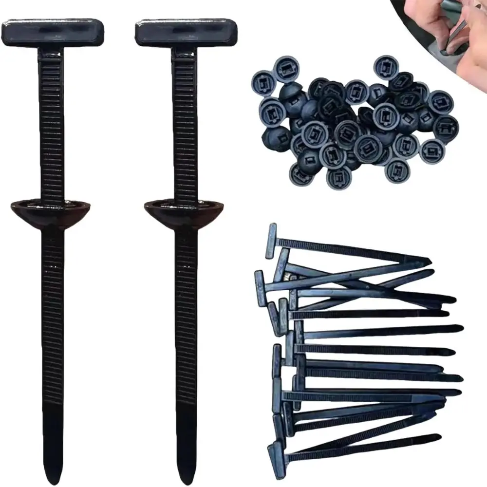 Sourcing Map Twist Lock Kabelbinder, 50 Stück Weiß - Wiederverwendbar, Für Kabelbündel Bis 20 Mm Durchmesser