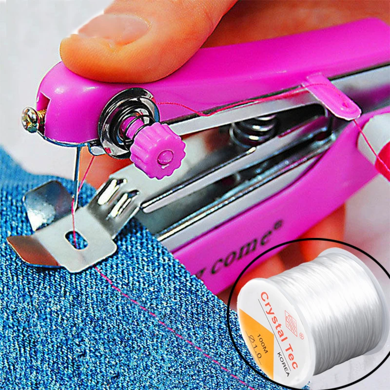 MiniSewingMachineManualNeedleworkTailorHandheldCordlessSuture
