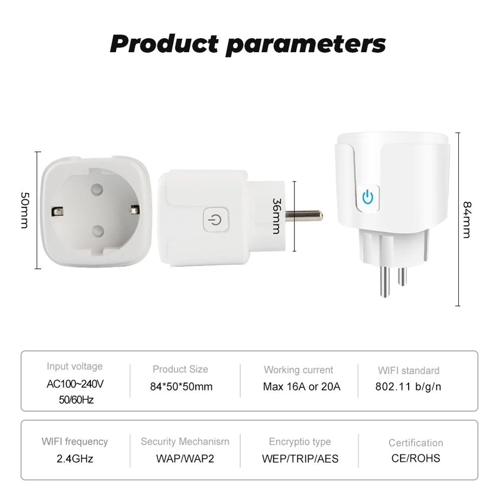 ZigBee-Ʈ ÷  EU 16A 20A,  , Ÿ̹ , Tuya Ʈ   , ˷  Ȩ ٸ Բ ۵