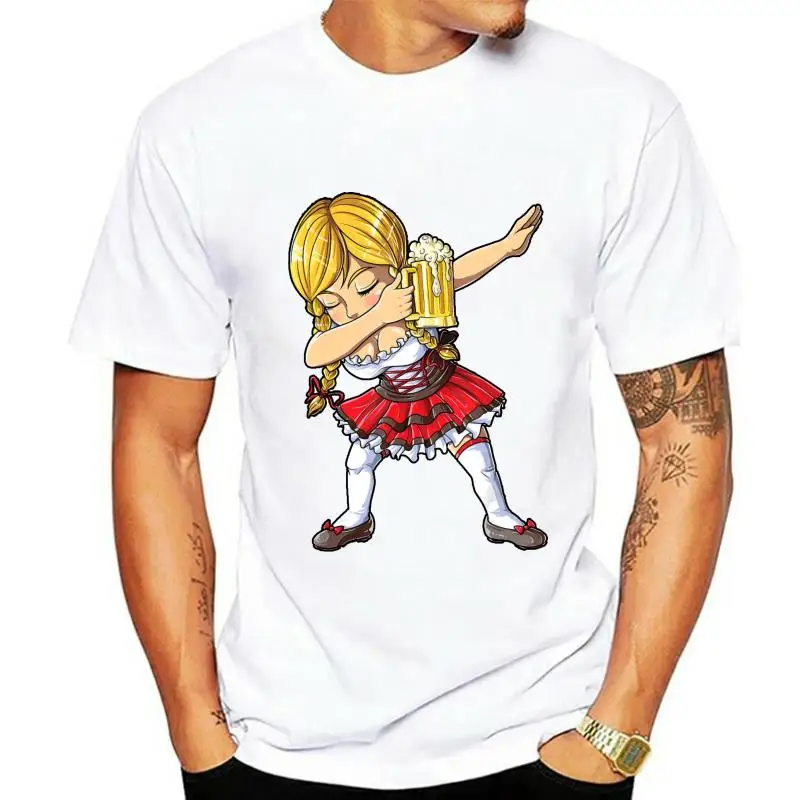 

Dabbing German Girl Shirt Oktoberfest Women Dirndl Beer T-Shirt S 2Xl Graphic Tee Shirt