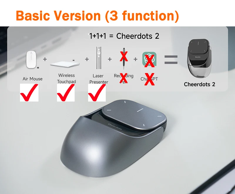 Youpin Cheerdots Air Mouse Wireless Touchpad Laser Presenter 