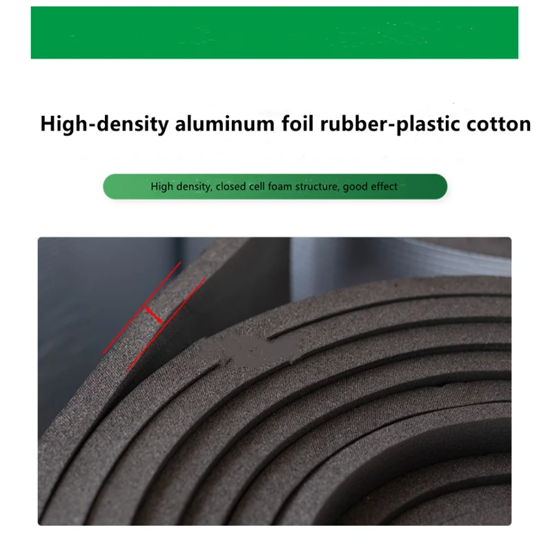 50cm*2m 5mm Car Sound Hot Deadener Mat Noise Proof Bonnet Roof Insulation Deadening Engine Firewall Heat Foam Cotton Sticker
