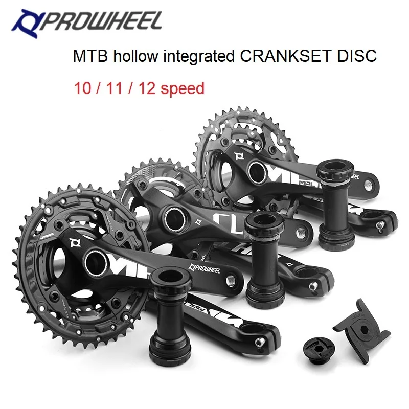 

Crank MTB mountain Bike 170mm 10-11speed hollow integrated crankset 42T 32T 24T bicycle DISC 104bcd Aluminum Alloy Black factory