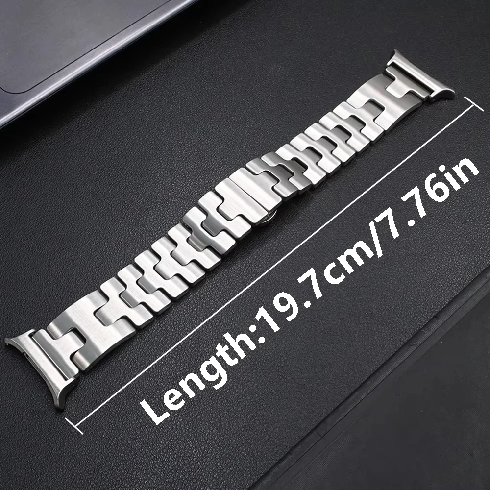 Premium H-Shaped Stainless Steel Quick Fit Metal Strap - Luxury No-Gap Design Bracelet