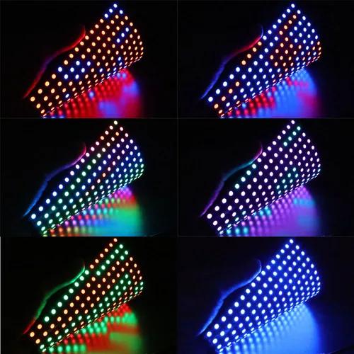 RGB 매트릭스 LED 패널 라이트, WS2812B, WS2812 디지털 플렉시블, 개별 주소 지정 가능 스마트 LED, 64 256 픽셀 모듈 화면, DC5V 4