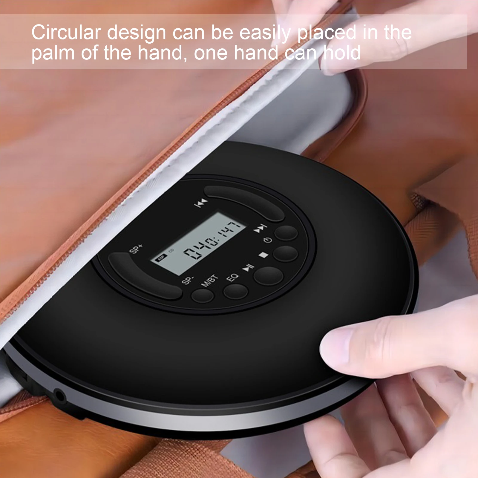 5 types Portable CD Player MP3 Music Player A-B Repeat Function LCD Display External Speakers Headphones