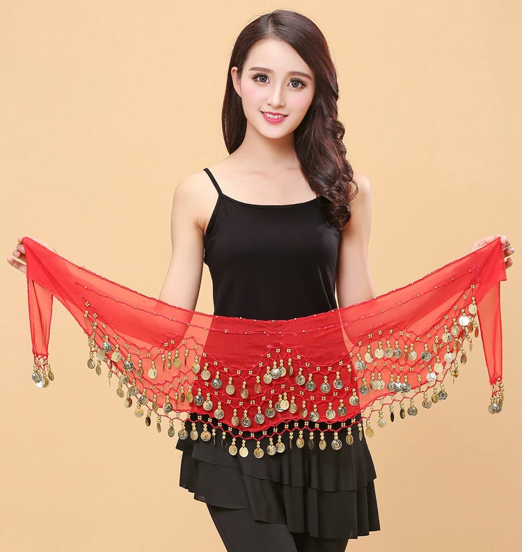 WholesaleBellyDanceHipScarfWomenBellyDancingBeltSexyChiffon