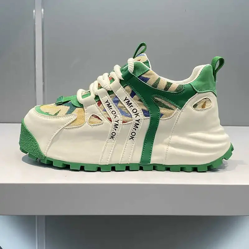 Spring Autumn New Luxury Men's Sneakers Tall Thick Bottom Youth Casual Shoes Comfortable Durable Breathable Running Sports Shoes 4
