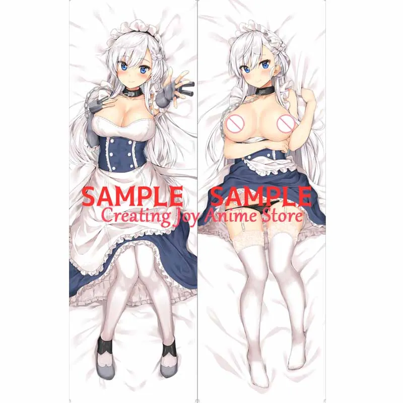 

Dakimakura Anime Belfast Azur Lane Pillow Cover Double-sided Print Life-size Christmas Decoration Japanese