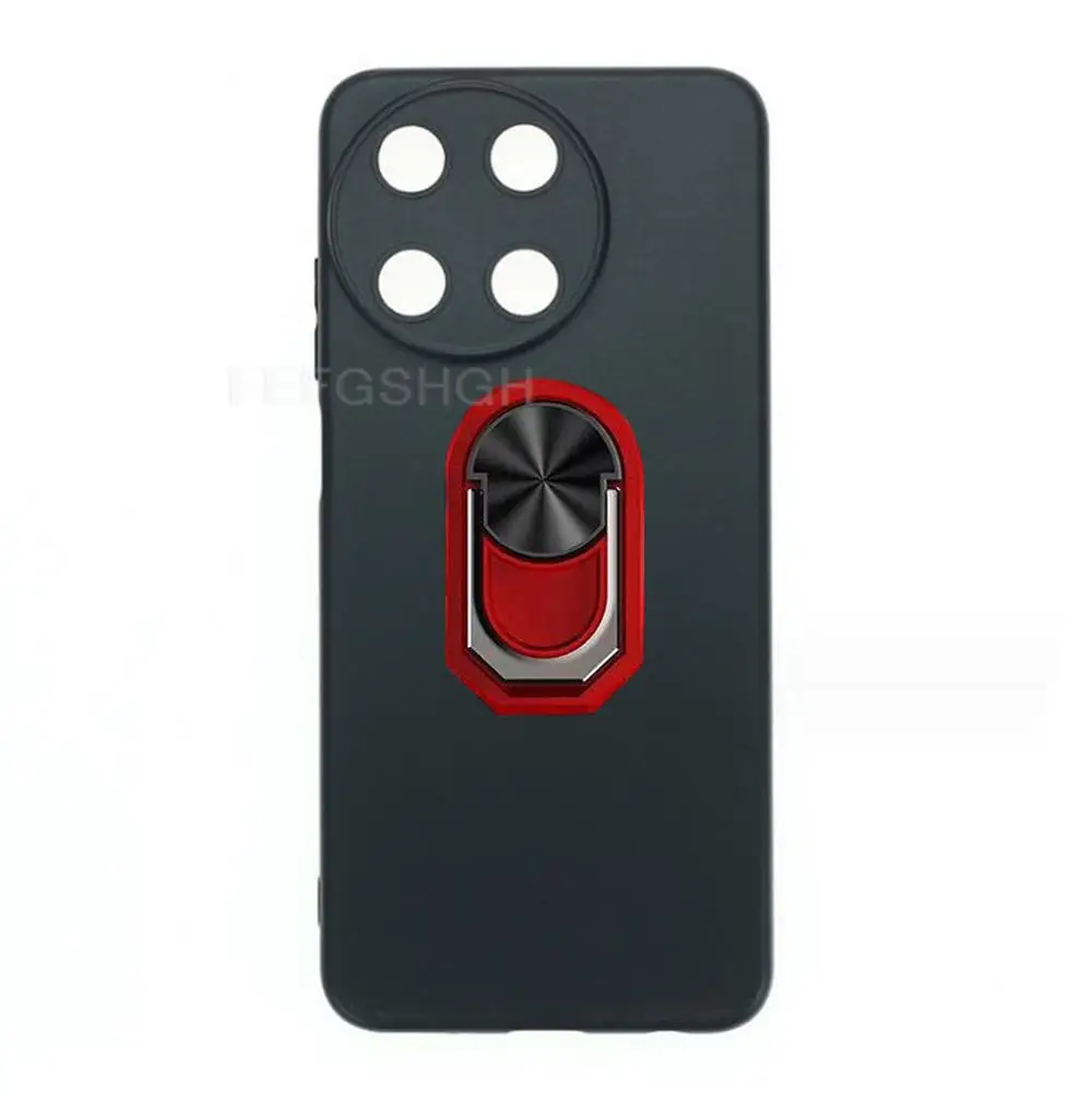 Sleek TPU Silicone Case with Back Finger Ring for Realme 11 - 6.4 2023 Edition