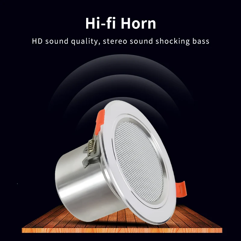 3 Inch 5W Ceiling Speaker Background Music System Bathroom Moisture-proof Aluminum Fashion Good Sound Quality Loundspeaker M3