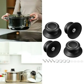 2Pcs Replacement Knob Handle For Glass Lid Knob Handle Stainless Steel Pot Pan Cover Cookware Handle Accessories Kitchen Tools