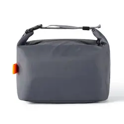 Portable Insulated Lunch Bag with Aluminum Foil Lining for Food Storage & Freshness (Gray)