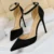 Shoes Satin With Shallow Pointed Women Pumps Buckle High Heels Female Shoes Stiletto Heels Sandals Sexy Party Shoes
