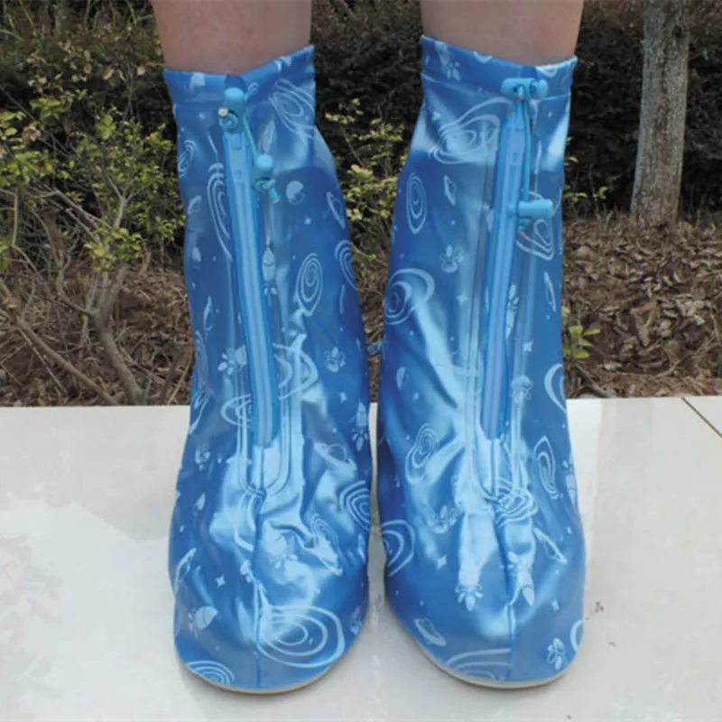 High Heel Waterproof Shoe Cover For Women Reusable PVC Shoe Rain Boot Cover with Waterproof Layer Non-slip Wear-resistant Thick