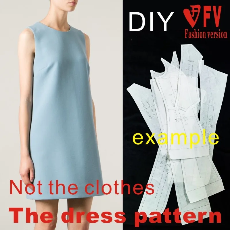 Clothing DIY The dress Dresses Sewing Pattern cutting drawing Women's Dress Sewing Template BLQ-90