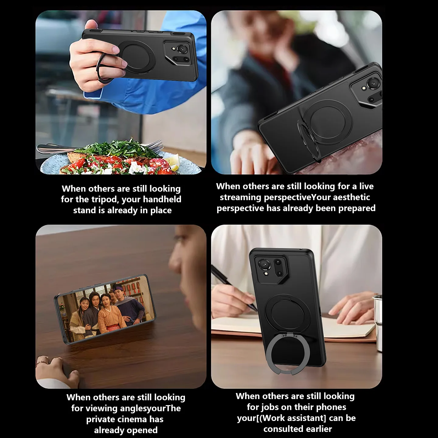 ASUS ROG Phone 9 Pro Magnetic Protective Case with Ring Stand