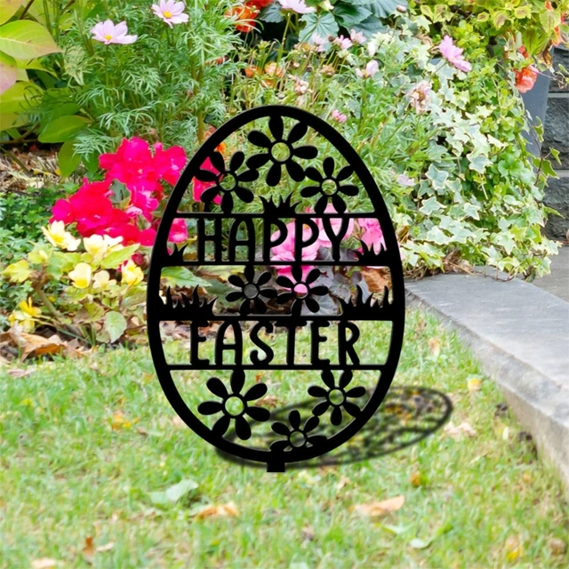 Húsvéti Virágtojáskert Tét Akril Dekoratív Jelzői Dekorációs Kellékek Ünnepi Újévi Születésnapi Party Kxre - Image 5