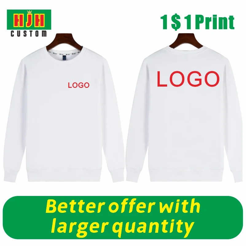 2023 New Customized Sweatshirt Men's DIY Sweatshirt Design Your Own Text Pattern Print Embroidery Your Logo Women's Hoodie
