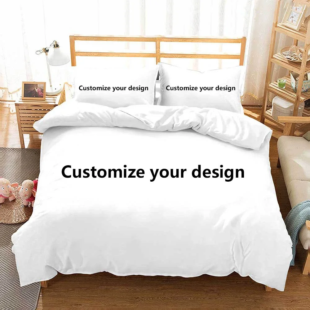 

Personalized Custom Duvet Cover With Pillowcases Microfiber Customized Photo 3D Digital Printed Bedding Set Twin Full Queen King