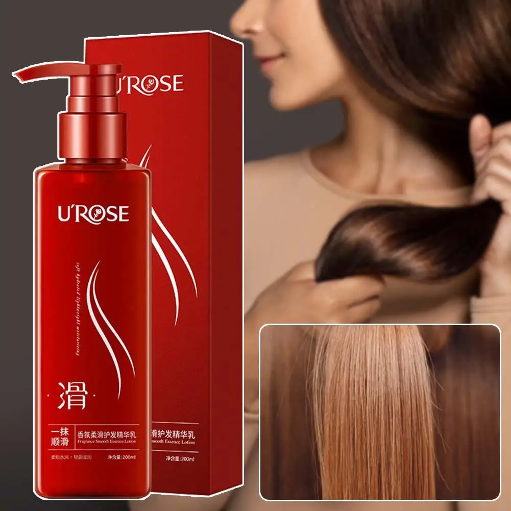 

200ml Hair Smoothing Leave-in Hair Conditioner Hair Smooth Anti-frizz For Curly, Dry, Damaged Hair Lasting Nourishing Treat V5q3