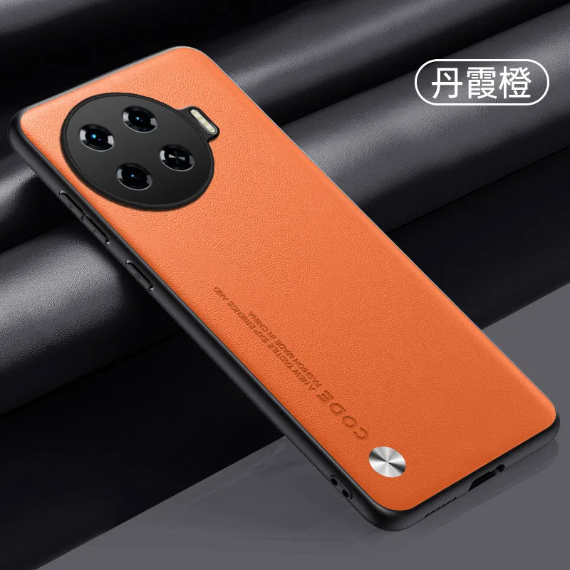 Luxury Shockproof PU-Leather Case with Fiber Texture for Smartphones (6.78 inch)