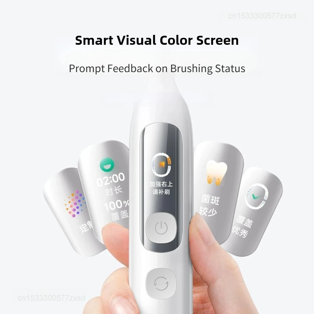 미지아 스마트 서보-오실레이션 전동칫솔 프로 스마트 4가지 모드 IPX8 방수 & 여행용 잠금 기능 긴 배터리 수명 미홈 앱