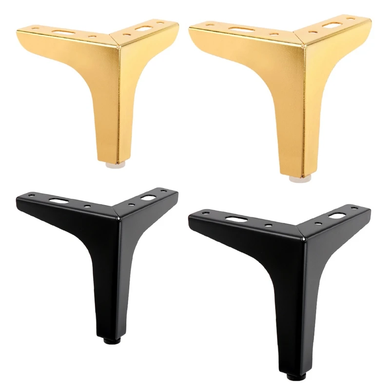 

4 Pcs Sofa Legs Furniture Legs for TV Cabinet Bedside Table（Gold/Black） Dropship