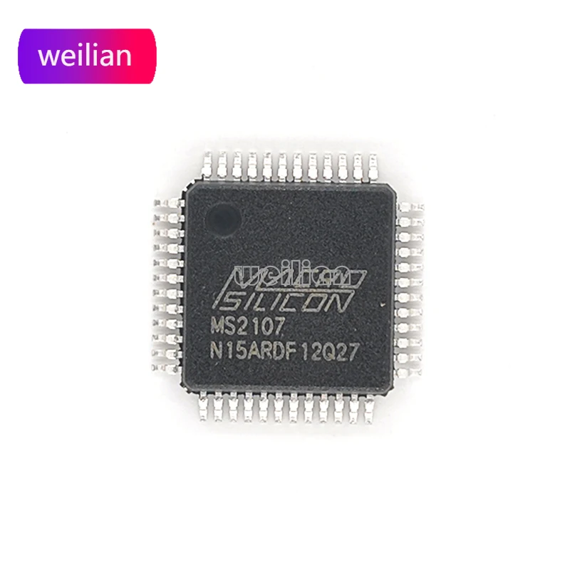 SDRAM 드라이버 내장 무료 오디오 및 비디오 캡처 프로세서 칩, MS2107 패키지, QFP48, 신제품