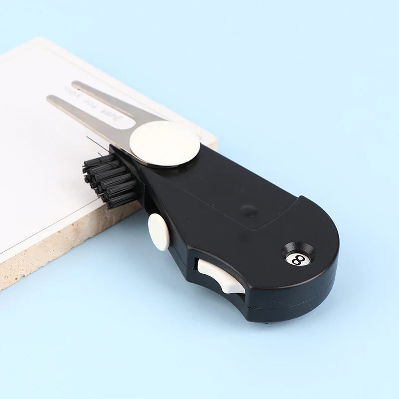 1 Pz 5 In 1 Golf Pitchfork Training Aid Portable Pitch Groove Cleaner Pieghevole In Metallo Con Spazzola Golf Accessori Sportivi