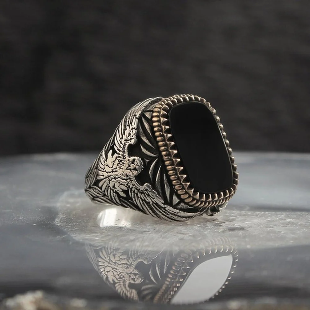 anillo grandes de mujer vikingos regalos acero Anillos de sello turco Vintage