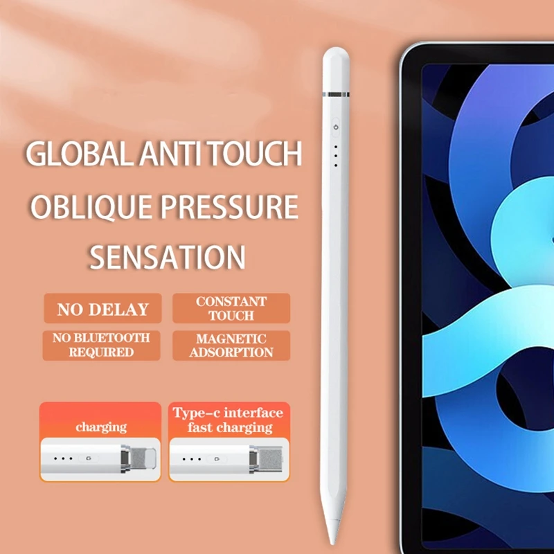 Magnetic Suction Capacitive Pen Capacitive Pen With Type-C Interface Charging For Apple/Ipad Pencil