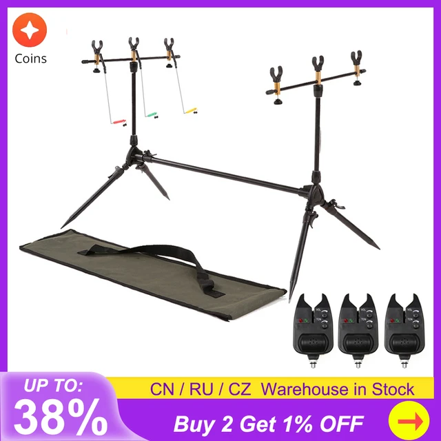 Lixada Adjustable Retractable Carp Fishing Rod Pod Stand Holder Fishing  Pole Pod Stand With 3 Bite Alarms Swingers Indicators - Fishing Rods -  AliExpress