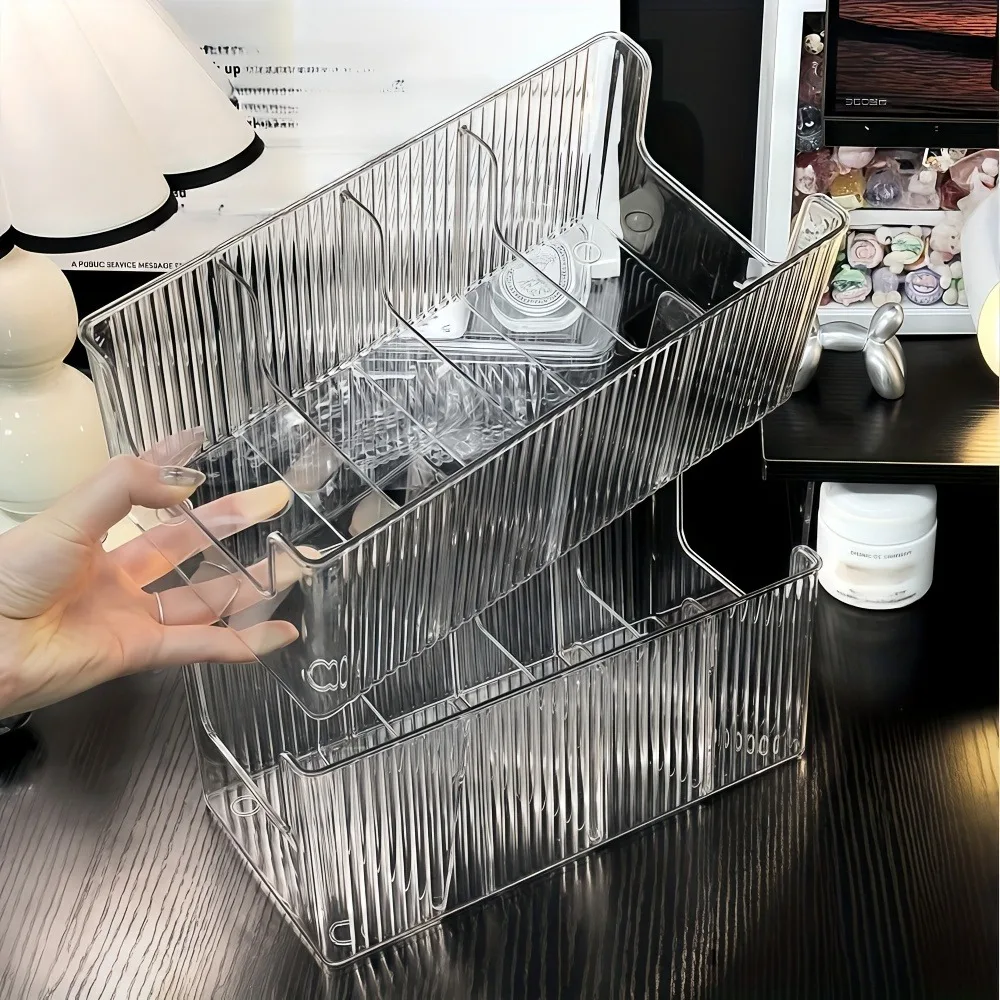 Organizador de maquillaje transparente, organizador de cuidado de la piel para tocador, caja de almacenamiento para lápiz labial, organizador de cosméticos, soporte acrílico para perfumes - Image 6