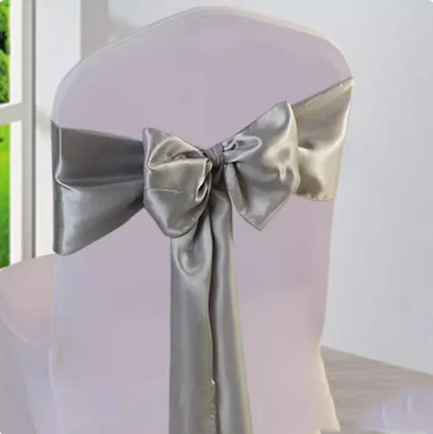 1pc Satin Chair Sash for Wedding Chair Chair Knot Cover Decoration Chairs Bow Ties for Party, Rustic Wedding Decor DIY Bands