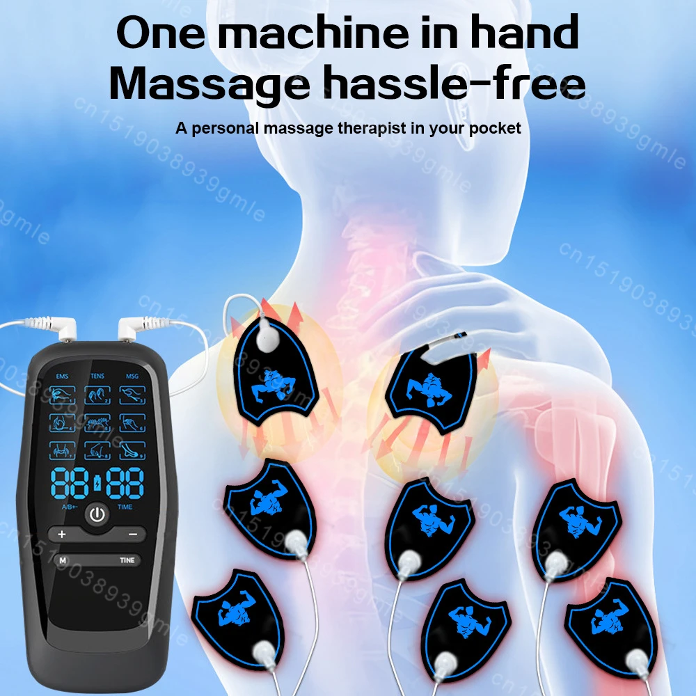 Ems Muscle Stimulator Therapy Tens Muscle Stimulator Electric Back Neck Massager Acupuncture  Digital Body Slimming Machine
