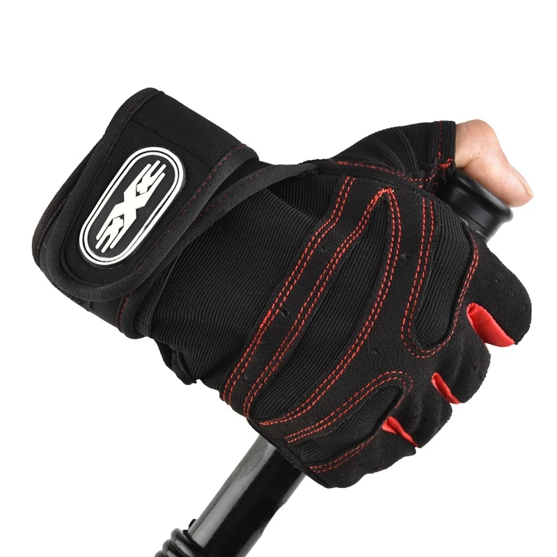 Gym Gloves Fitness Heavyweight Training Gloves Men Women Body Building Half Finger Non-Slip Gloves Wrist Weightlifting Sports 3