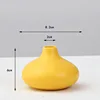 Porcelain Yellow Color Flower Vase Decoration Living Room Flower Arrangement Container Hydroponics Vase Plant Pot Gardening Art 5
