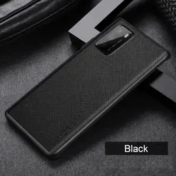 Luxury Cross Pattern Leather Phone Case - Premium Protection and Style for Poco M3 (Black)