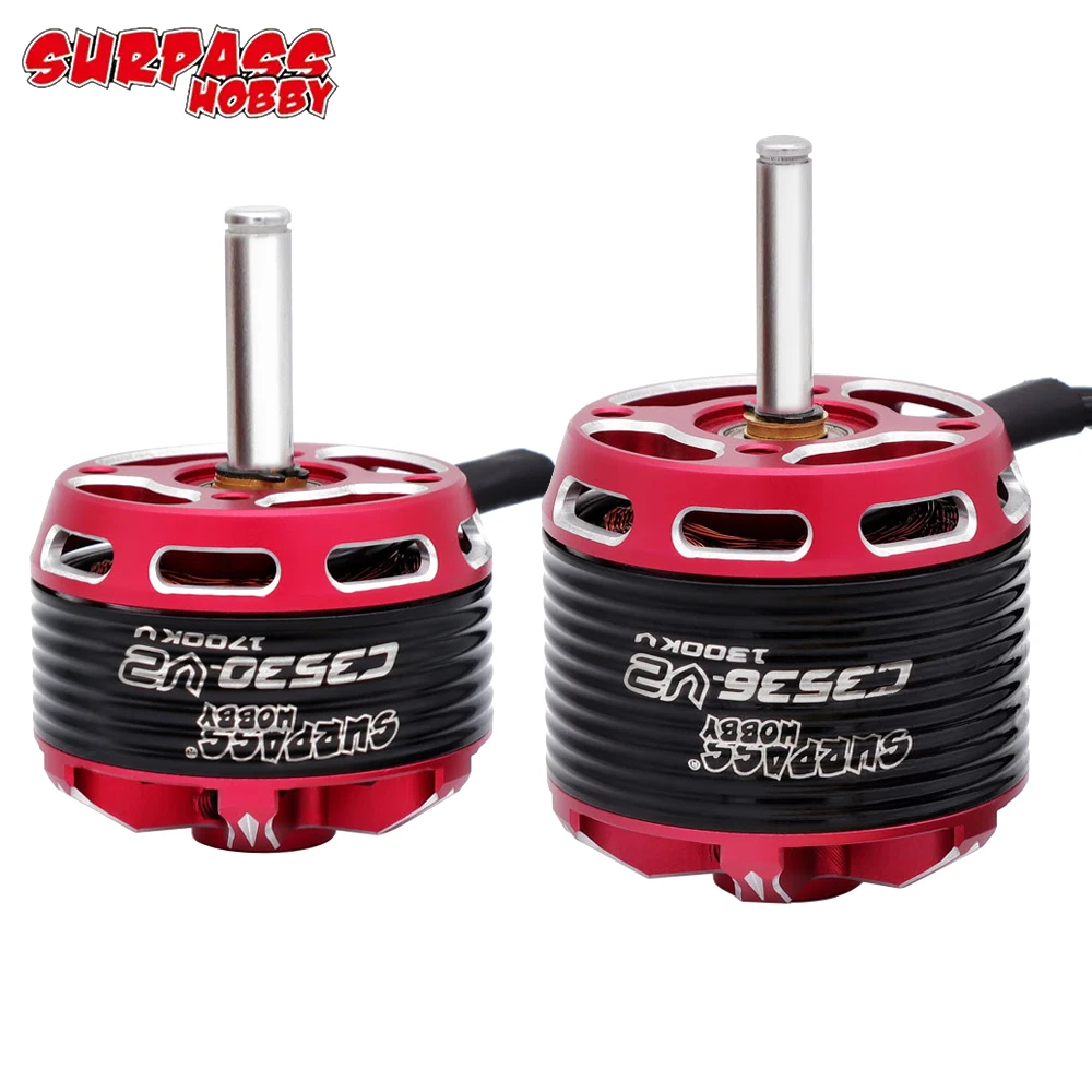 Surpass Hobby C3530 C3536 C3542 C3542 V2 14-pole Hi-Torque Outrunner Brushless Motor For Fixed-wing Aircraft Airplane DIY drive motor