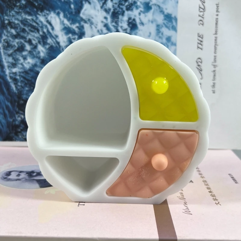MXME Jewelry Organizers Moulds Resin Casting Molds Moon and Star Shaped Storage Box Tray Mold Silicone Material for DIY Craft