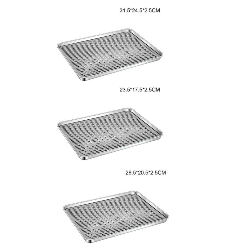 Universal Draining Board Drip Tray Dish Drainer Tray On Counter Stainless Steel