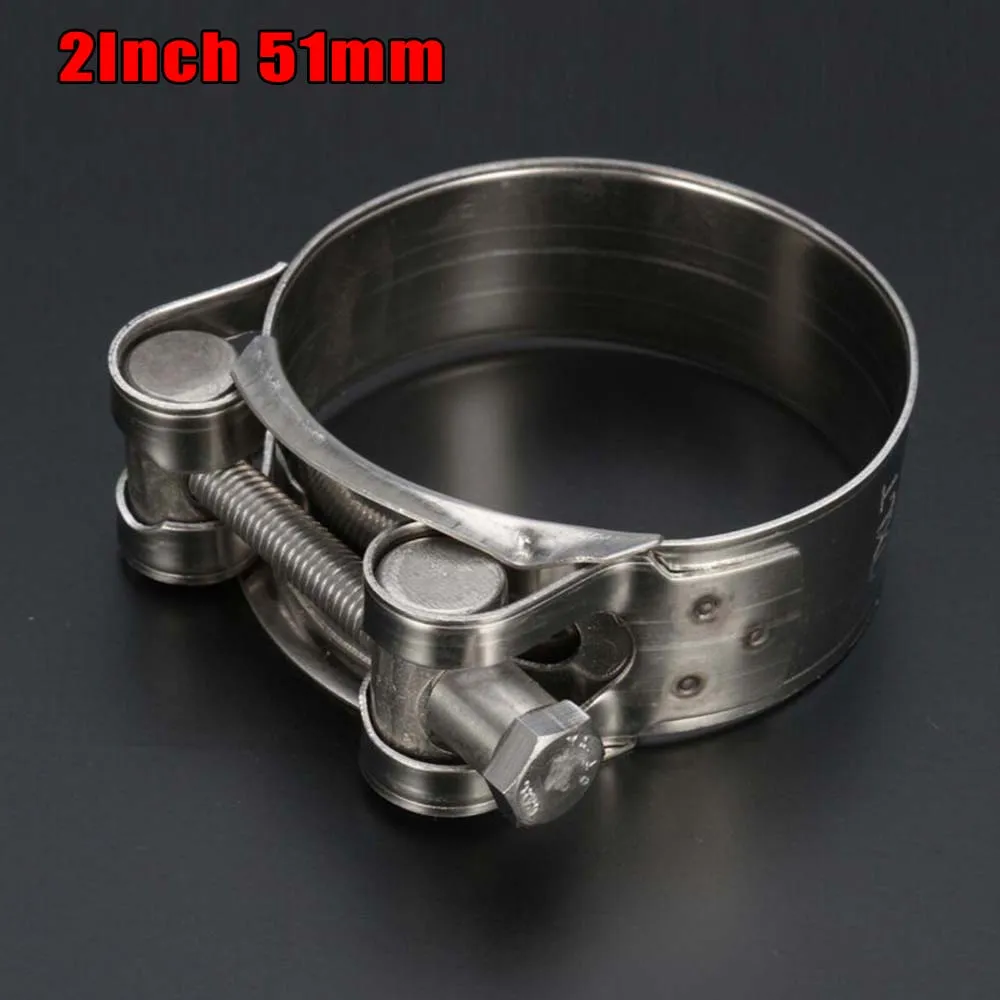 

2In 51mm Motorcycle Universal Stainless Steel Exhaust Pipe Clamp 593935 Exhaust Clamp Kit Exhaust Clamp Clip Calipers