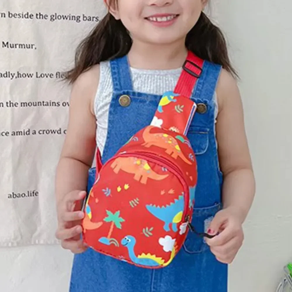 Kids Cute Cartoon Sling Bag, Nylon/Oxford Crossbody Bag for Boys & Girls, Small Shoulder Coin Purse, Fashionable Design
