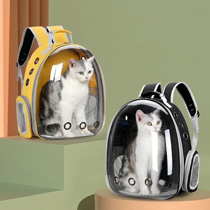 Outdoor Portable Cat Bag Breathable Large Space Pet Carrier Bag With Holes Travel Pet Bag