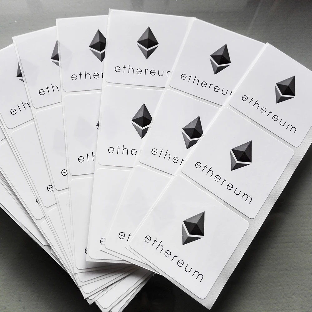 240pcs 4x4cm Ethereum Logo Label Sticker Art Paper Material Protected With  Gloss Lamination Special Cryptocurrency Creation - AliExpress